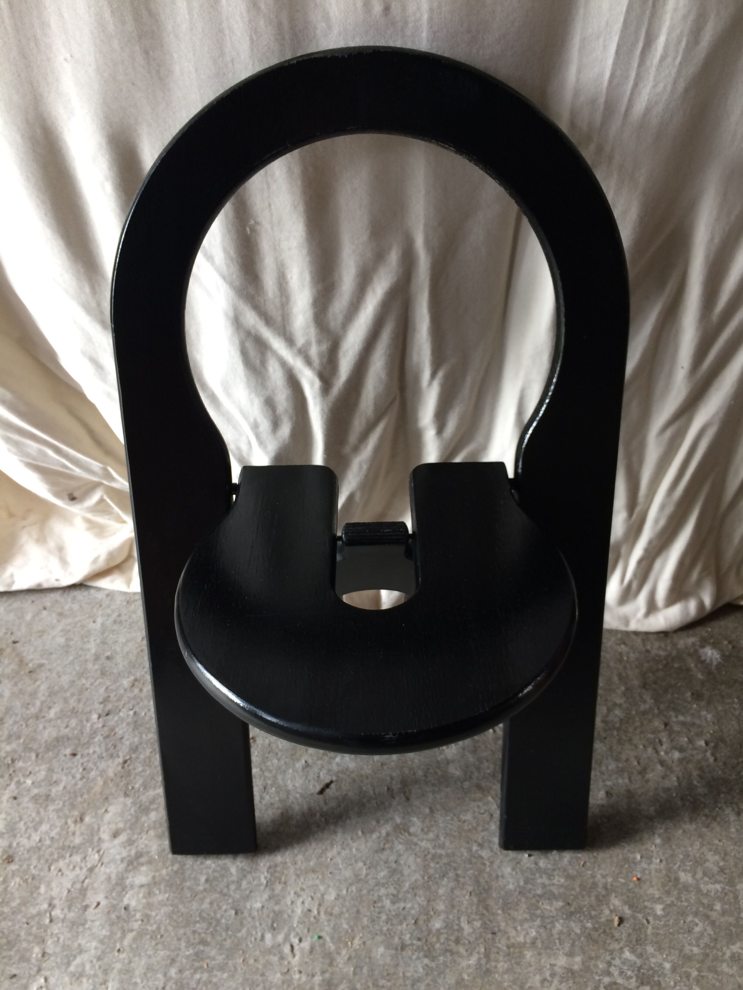 Table Pliante En Pin Massif Laqué Noir - Design Roger Tallon