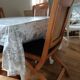 Set of 4 wood and leather chairs