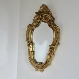 Baroque style wall mirror, in gilded resin, 1960/70