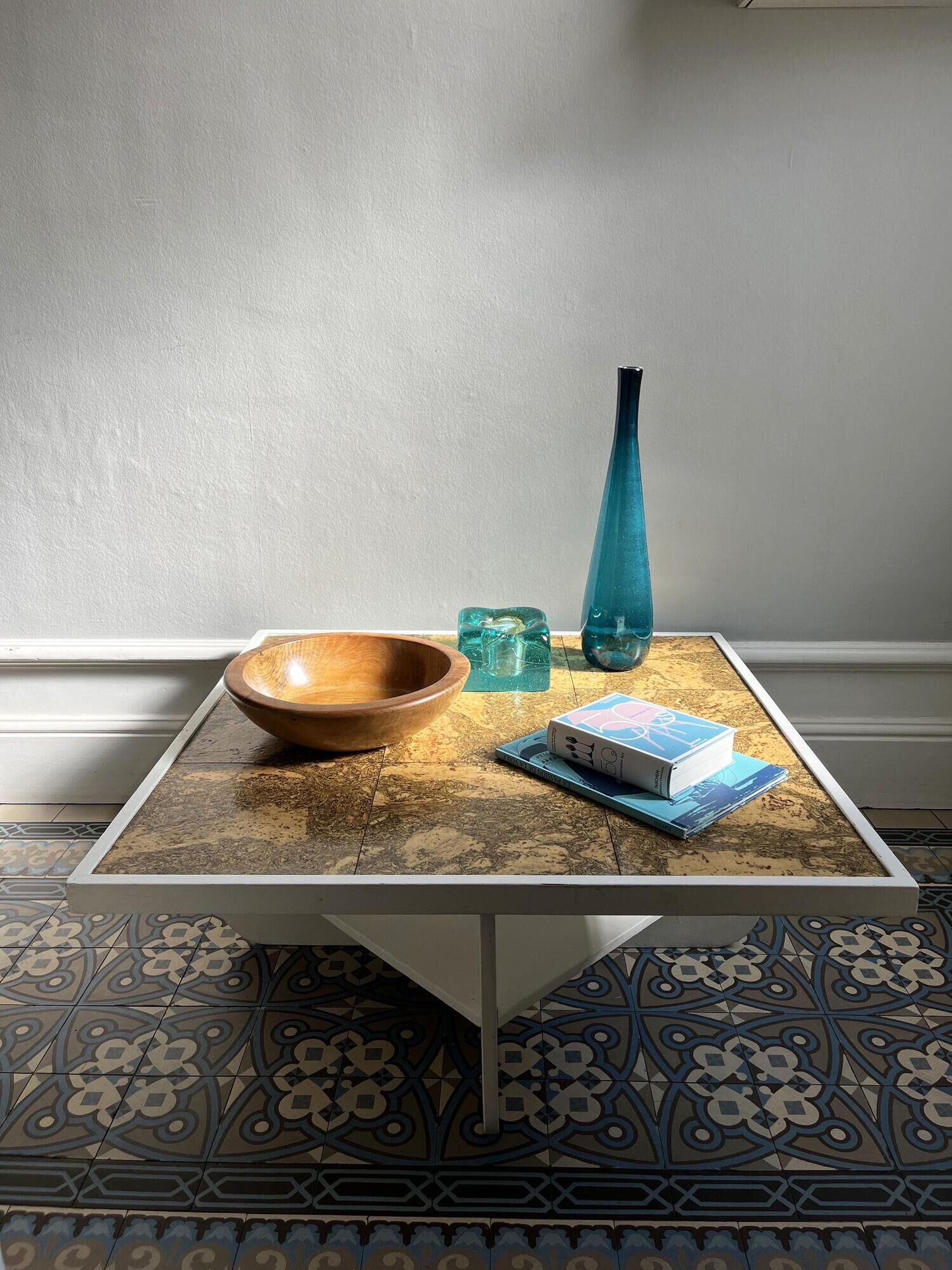 Wood and cork coffee table 1970