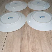 Lot of 4 Large Flat Plates Porcelain ARA Pier Import