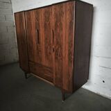 Vintage Scandinavian wardrobe in rosewood