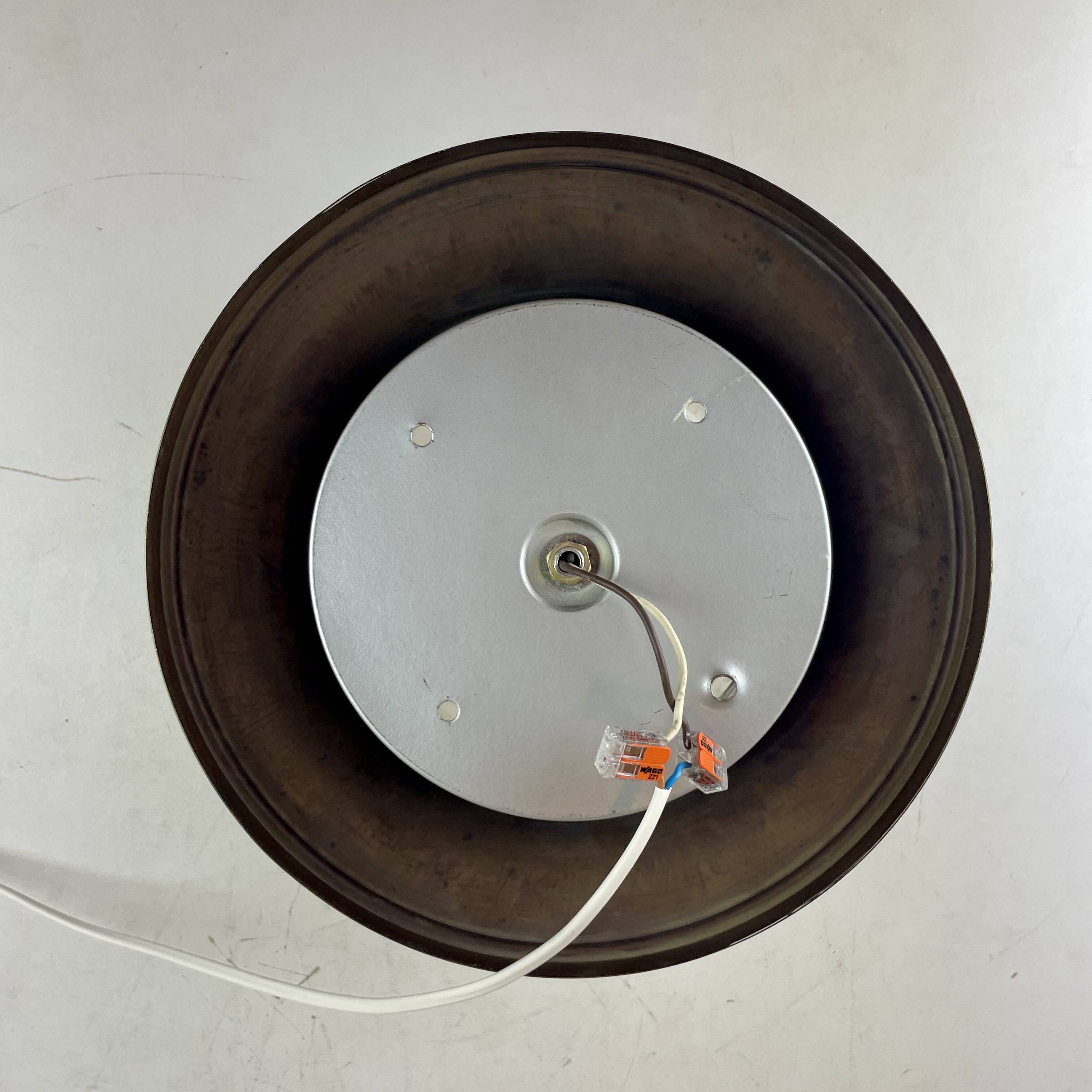 Brass & Murano Glass Ceiling Lamp, Italy, 1960s