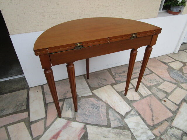 Old half-moon table