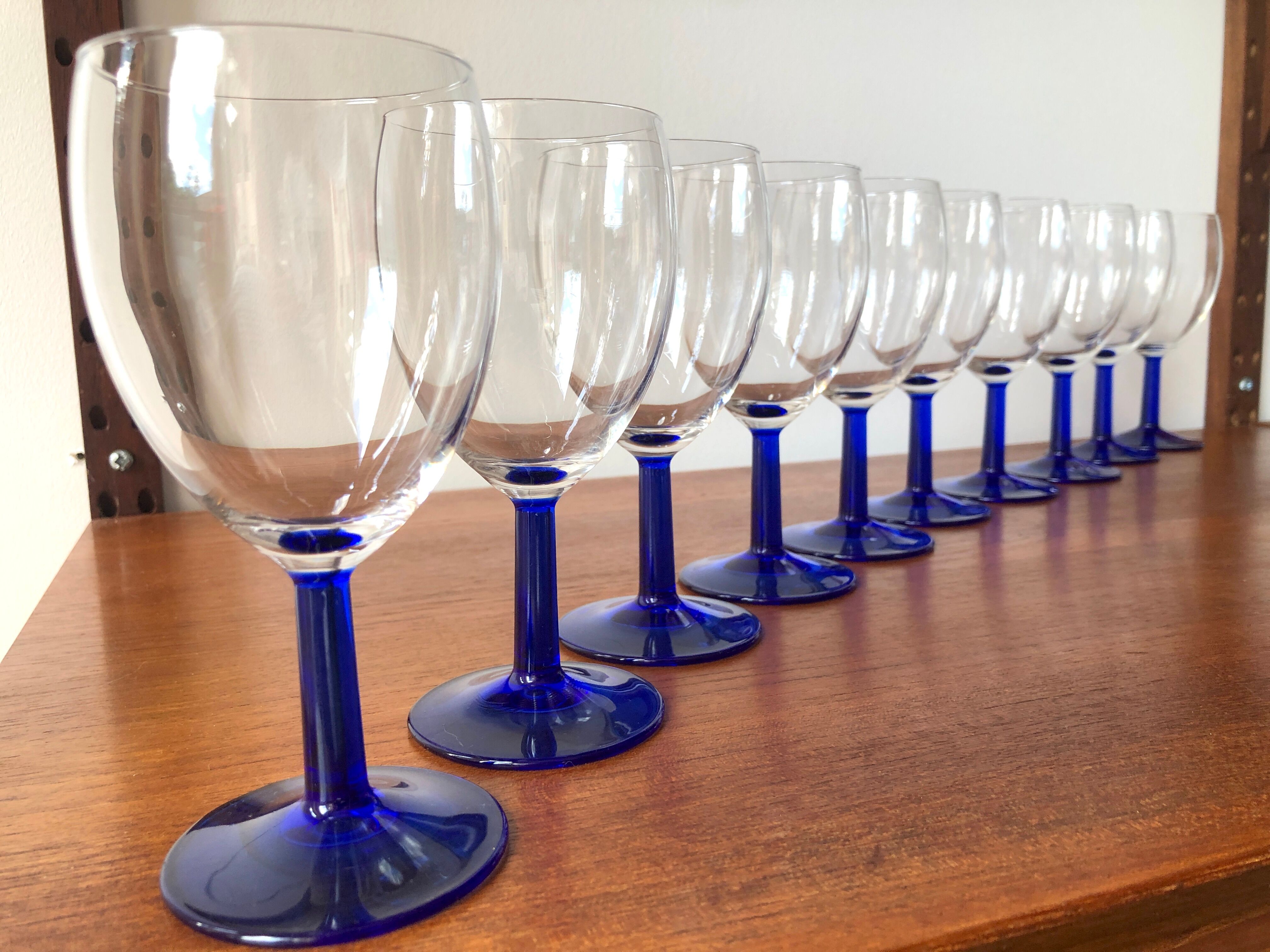 Vintage cobalt blue stemmed lenses