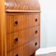 Mid-century Danish style vintage Swedish teak desk drinks cabinet by Egon Ostergaard
