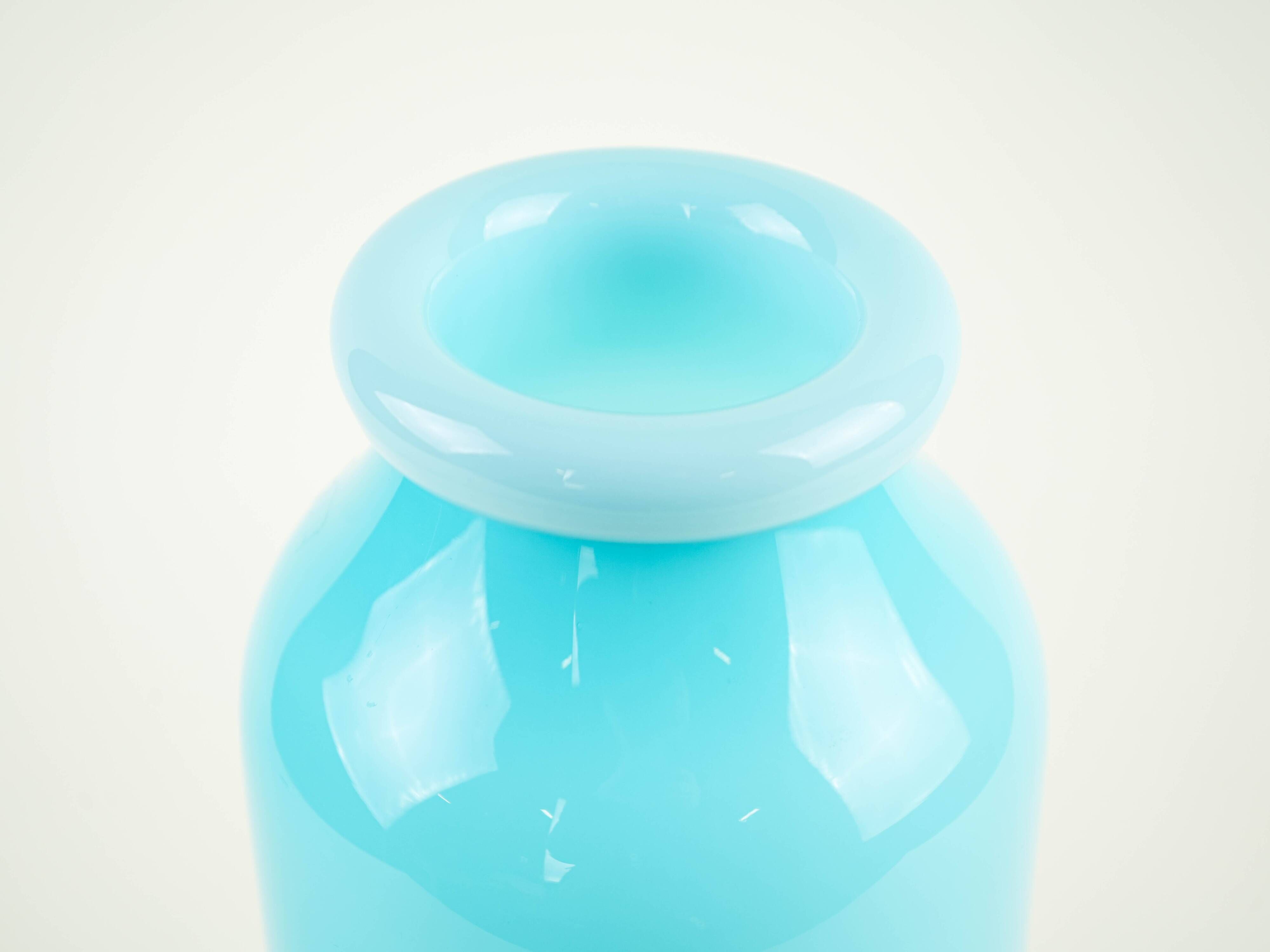 Turquoise vase, 1970s, made in Europe