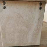 Square travertine coffee table