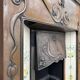 Open cast iron fireplace, Art Nouveau style