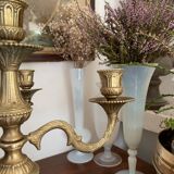 Old brass candlestick