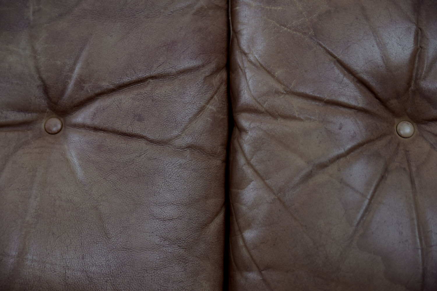 Vintage scandinavian oak & leather 2-seater Safari sofa, 1960s