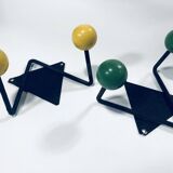 Vintage Coat Racks • Wrought Iron & Wood • 1950