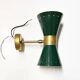 Pair of Italian diabolo wall lights, design 1950.