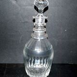 Antique bistro carafe in vintage cut glass, height 28cm
