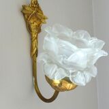 Ancient art nouveau tulip sconce