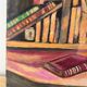 Nature morte, livres et tournesols, huile sur panneau