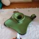 Old enamelled metal cellar rat candle holder