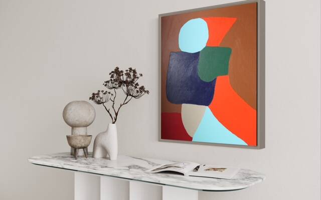 Colorful abstract canvas 55x45Cm