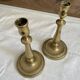 Pair of brass candle holders