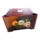 Beautiful vintage wooden magazine rack