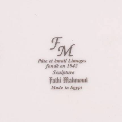 Egyptian porcelain plate Fathi Mahmoud