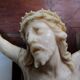 Crucifix 19th century wood brass - carved Christ