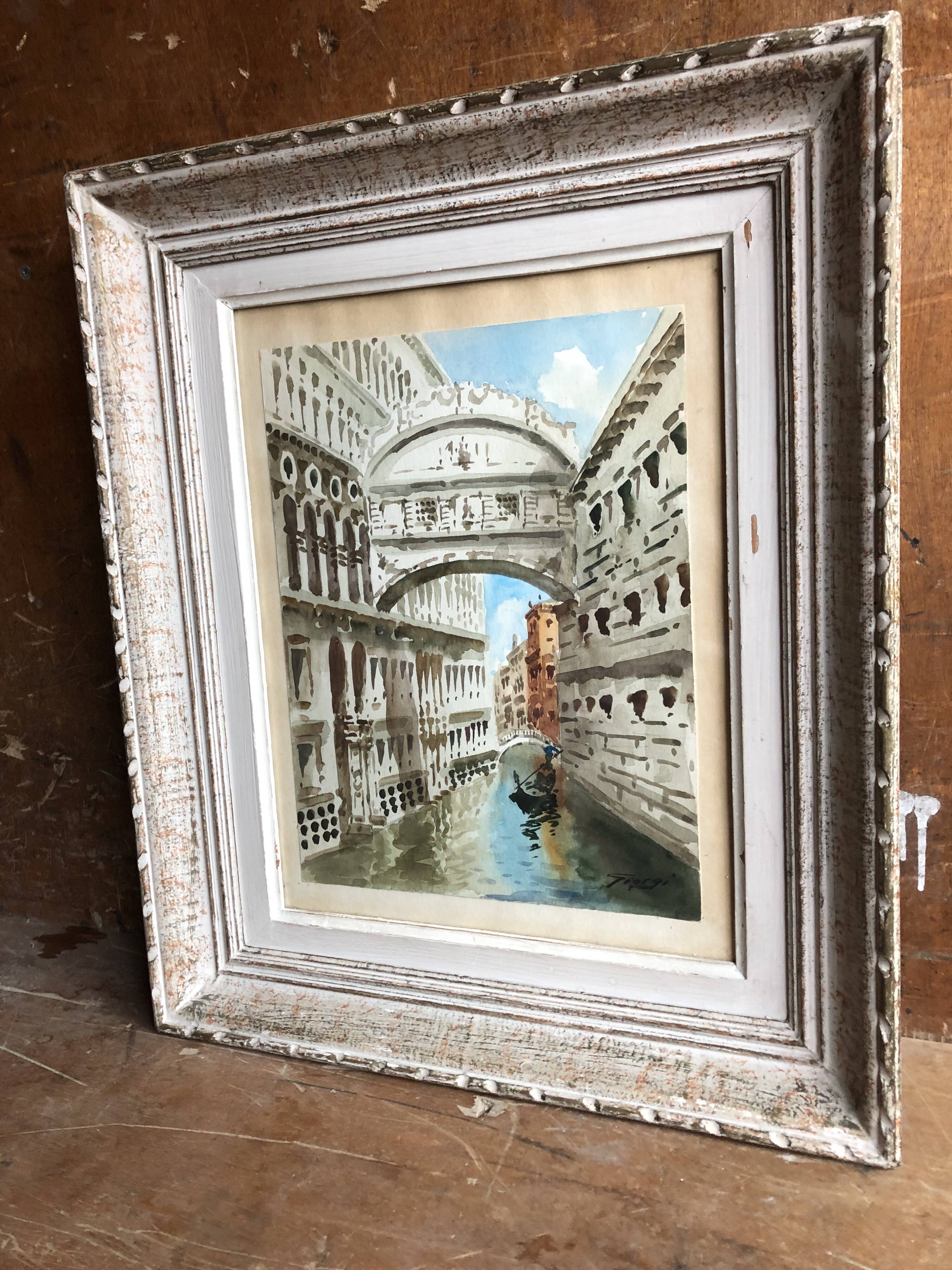 Giorgi watercolor painting Bridge of Sighs Venice