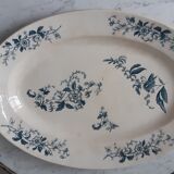 Oval dish longwy late nineteenth