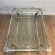 Large designer coffee table in chrome with glass tops