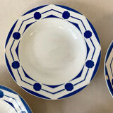 6 deep plates Digoin Sarreguemines - Ciboulette Collection