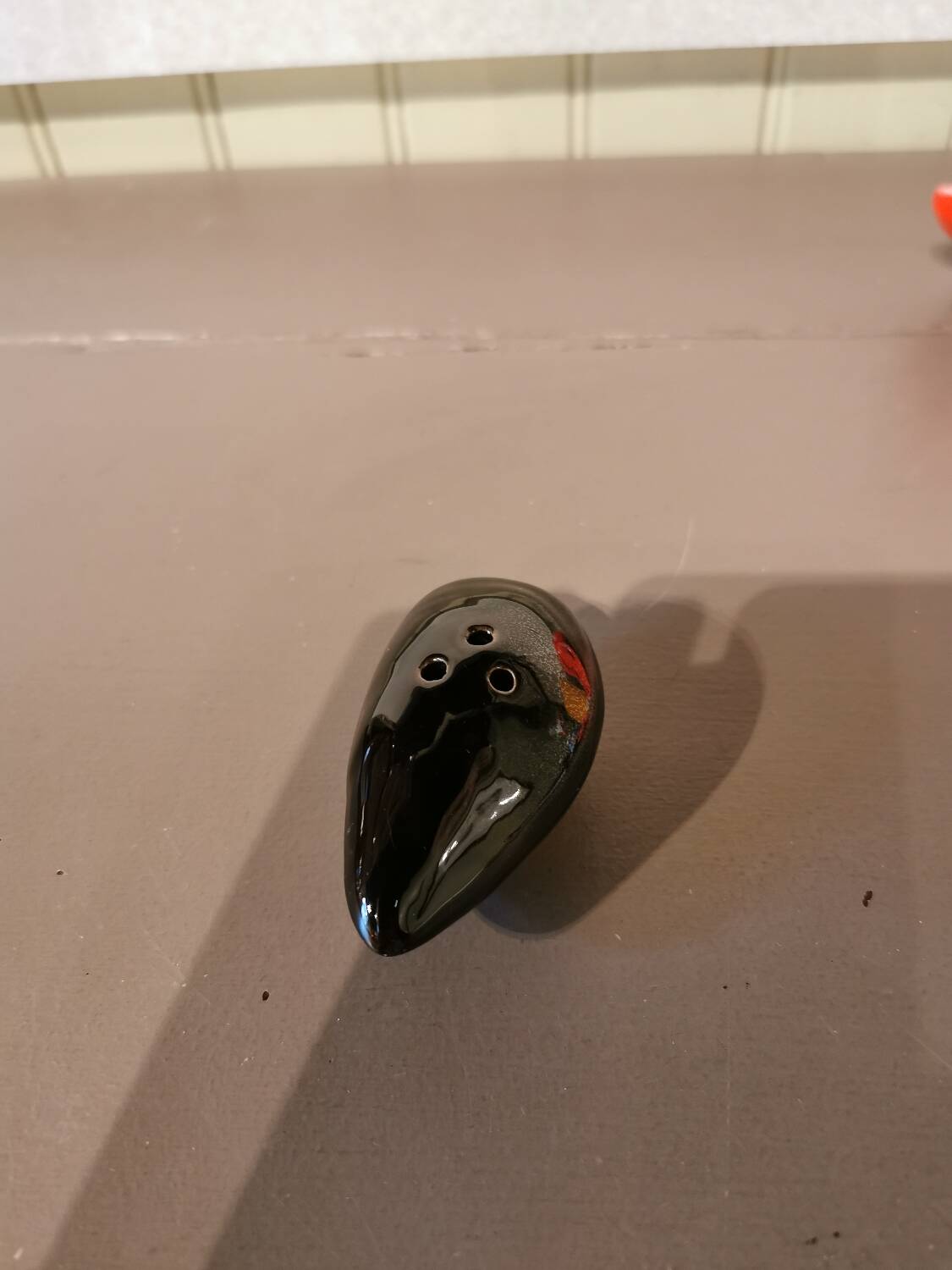 Vallauris vintage Barbotine condiment set