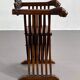 Vintage folding chair in carved wood