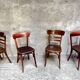 Set of 4 Fischel bistro chairs crocodile model 1930