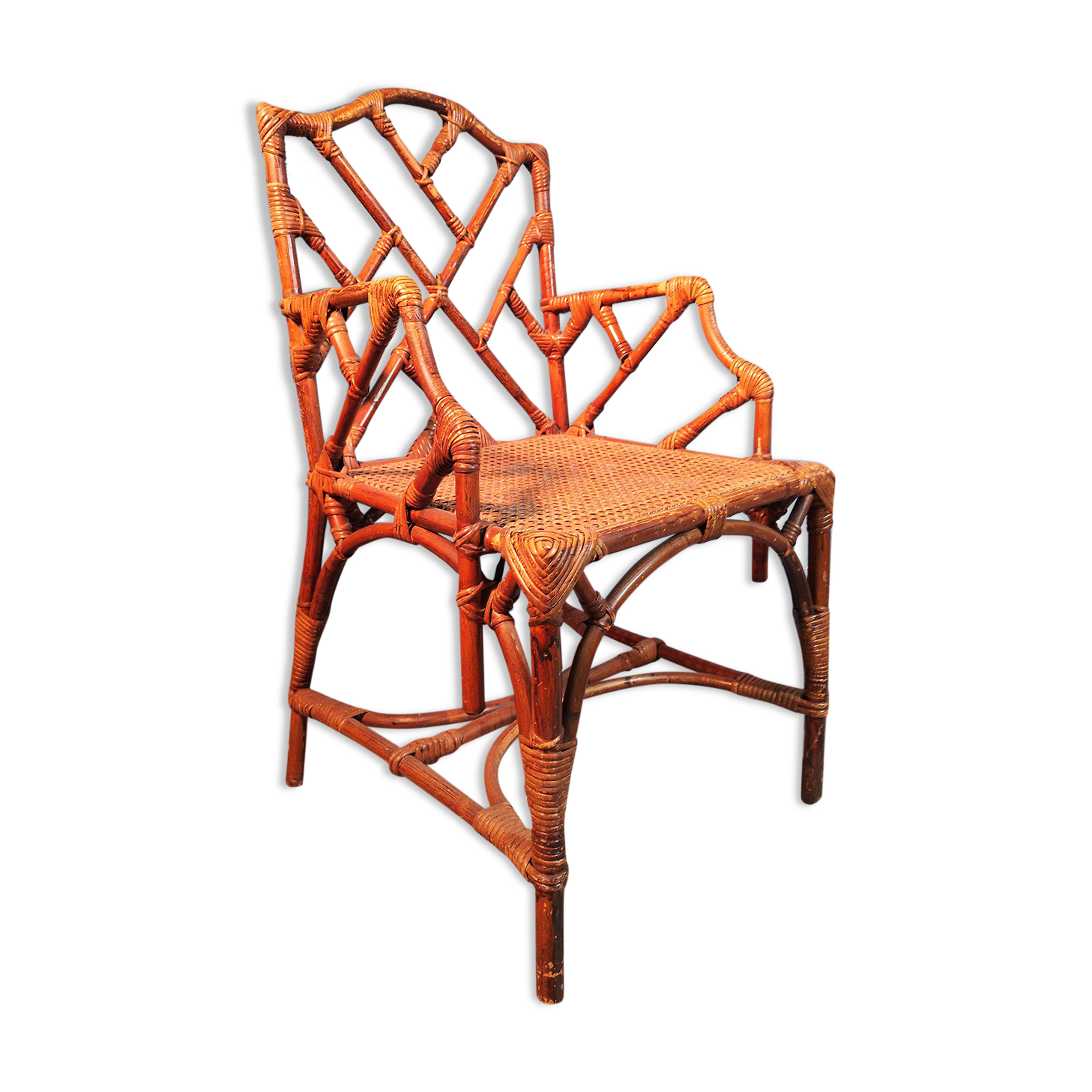 Bamboo armchair & canning 1900s