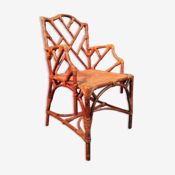 Bamboo armchair & canning 1900s
