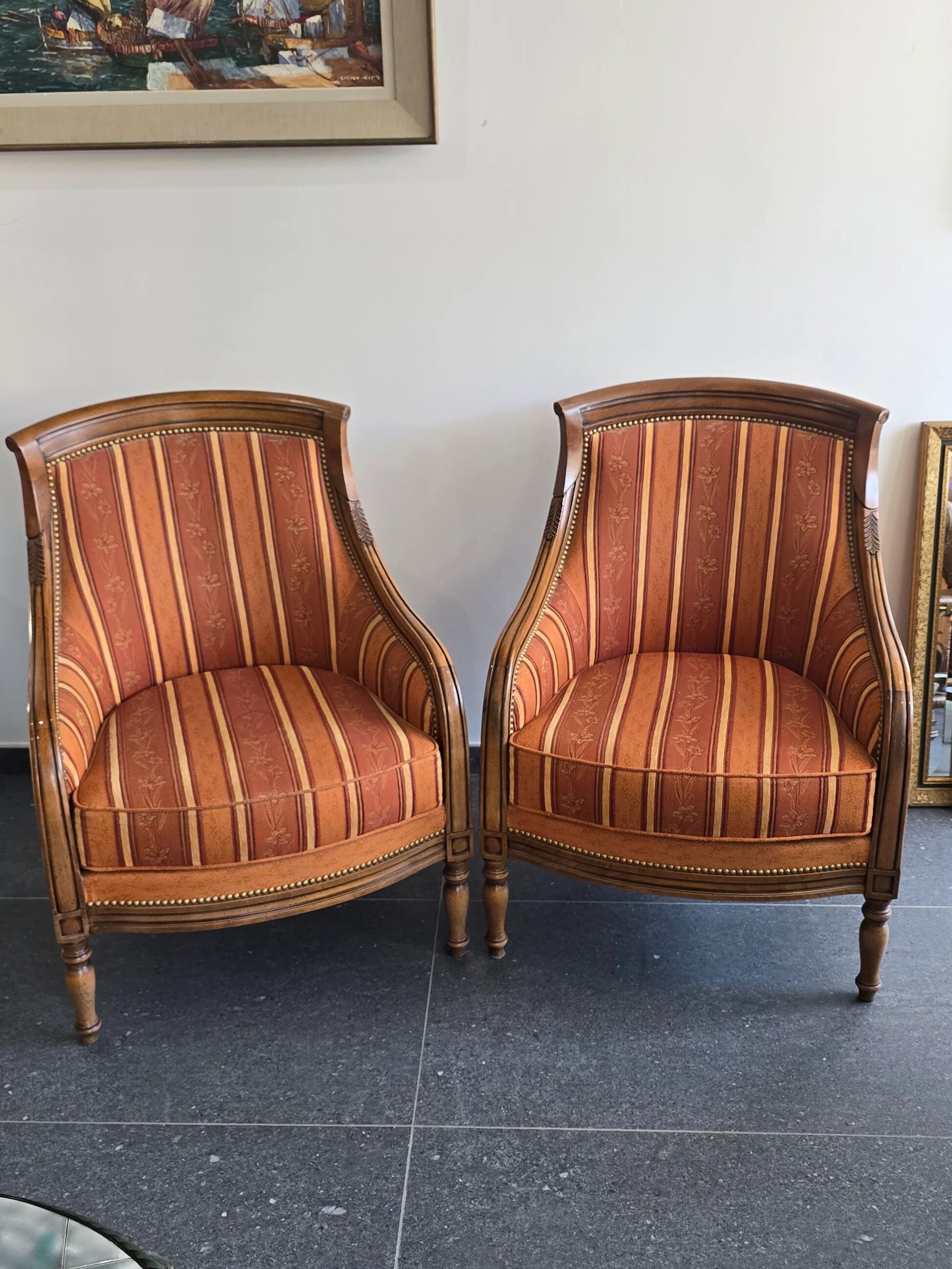 Pair of high-quality bergère armchairs – Manufacture SE