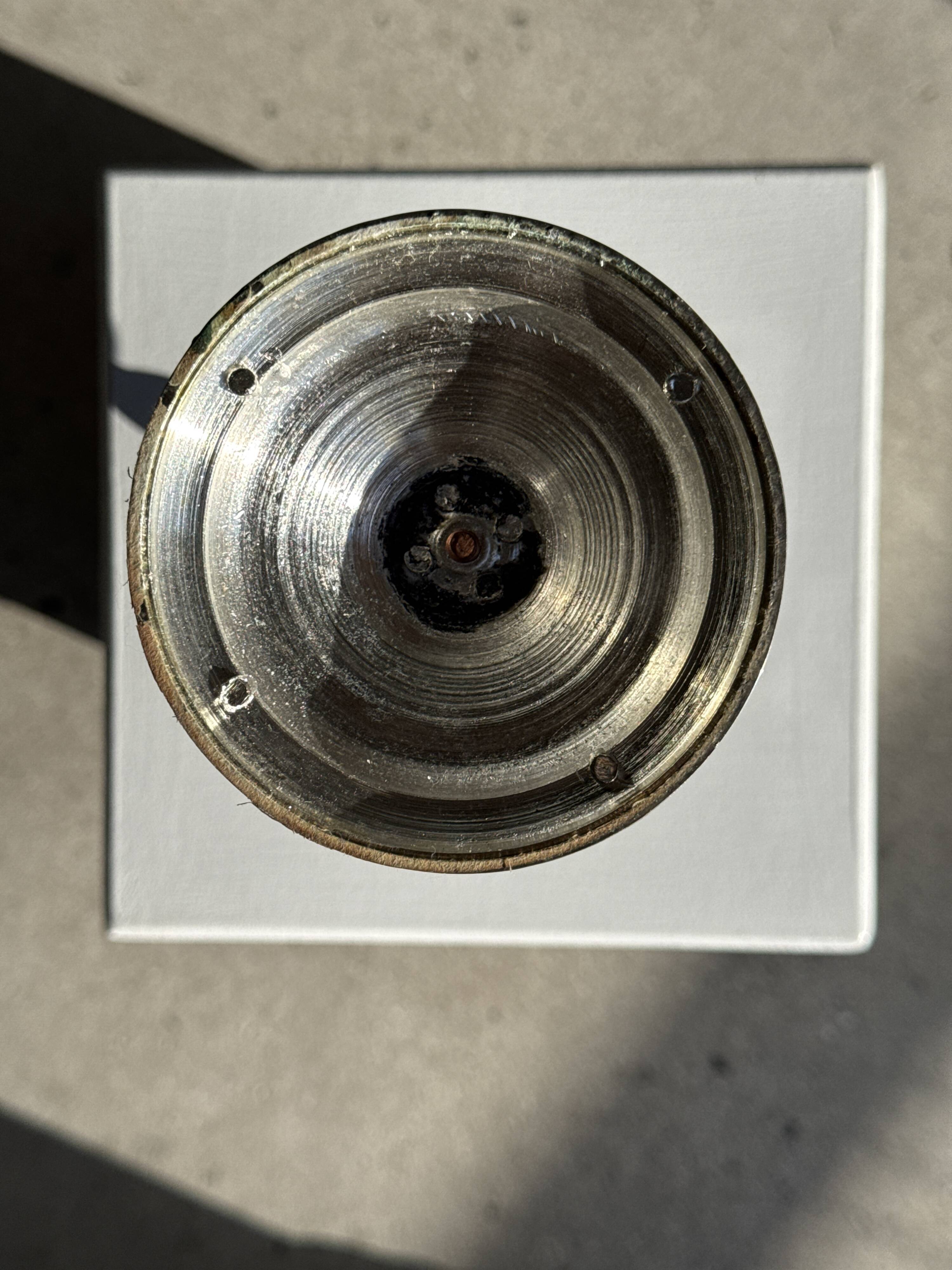 Large antique silver-plated candlestick H29 D10.5