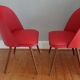 Paire de chaises vintage rouge