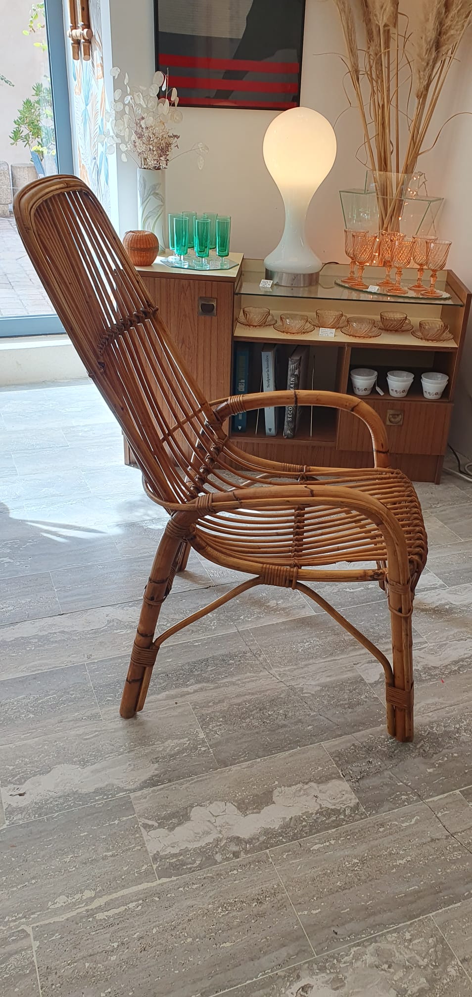 Rattan armchair