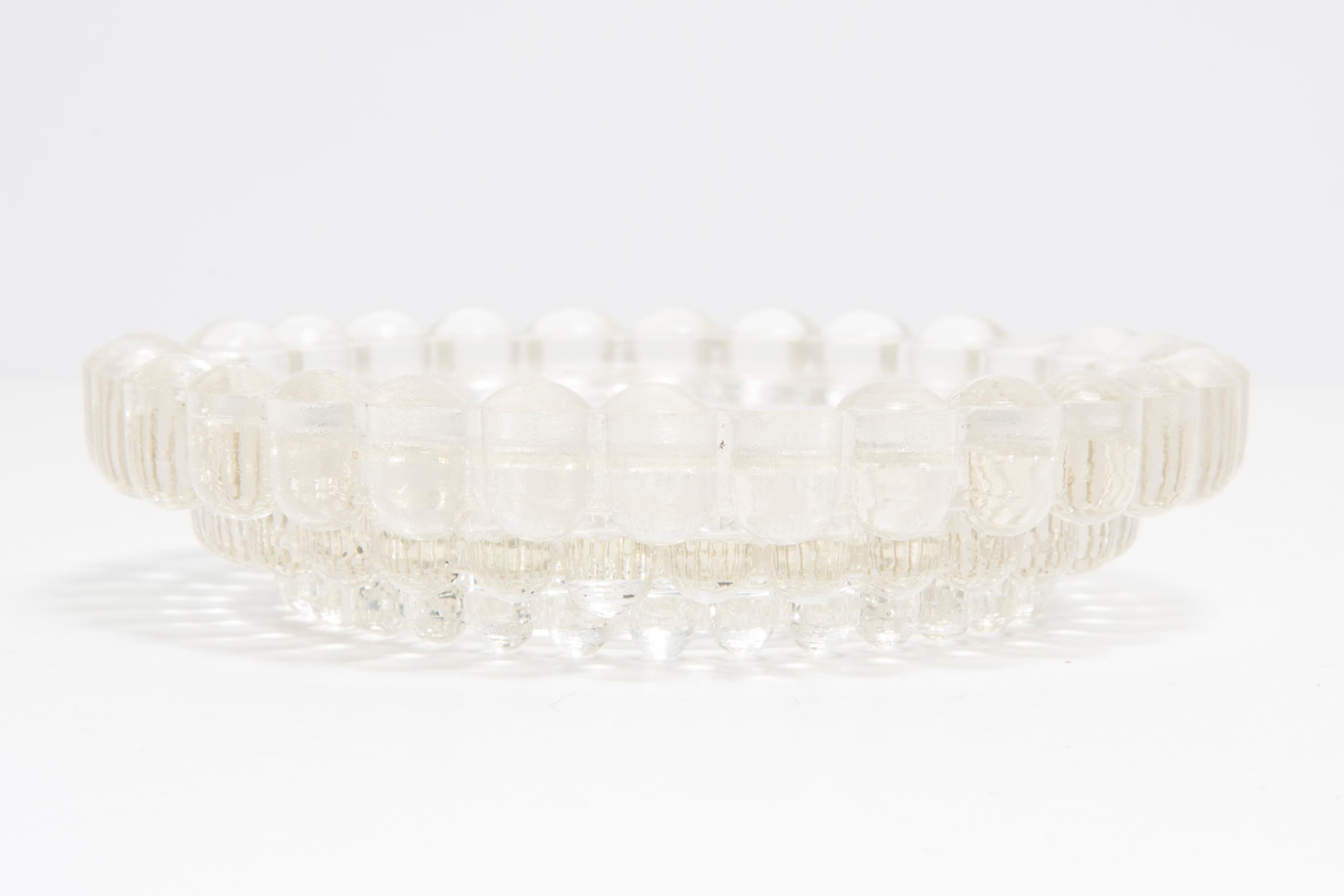 Crystal bowl ashtray from the mid-20th century, Italy, 1970s.