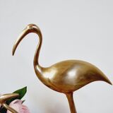 2 ibis in golden brass