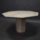 Dining Room Table in Marble and Travertine, Italy, 1970s