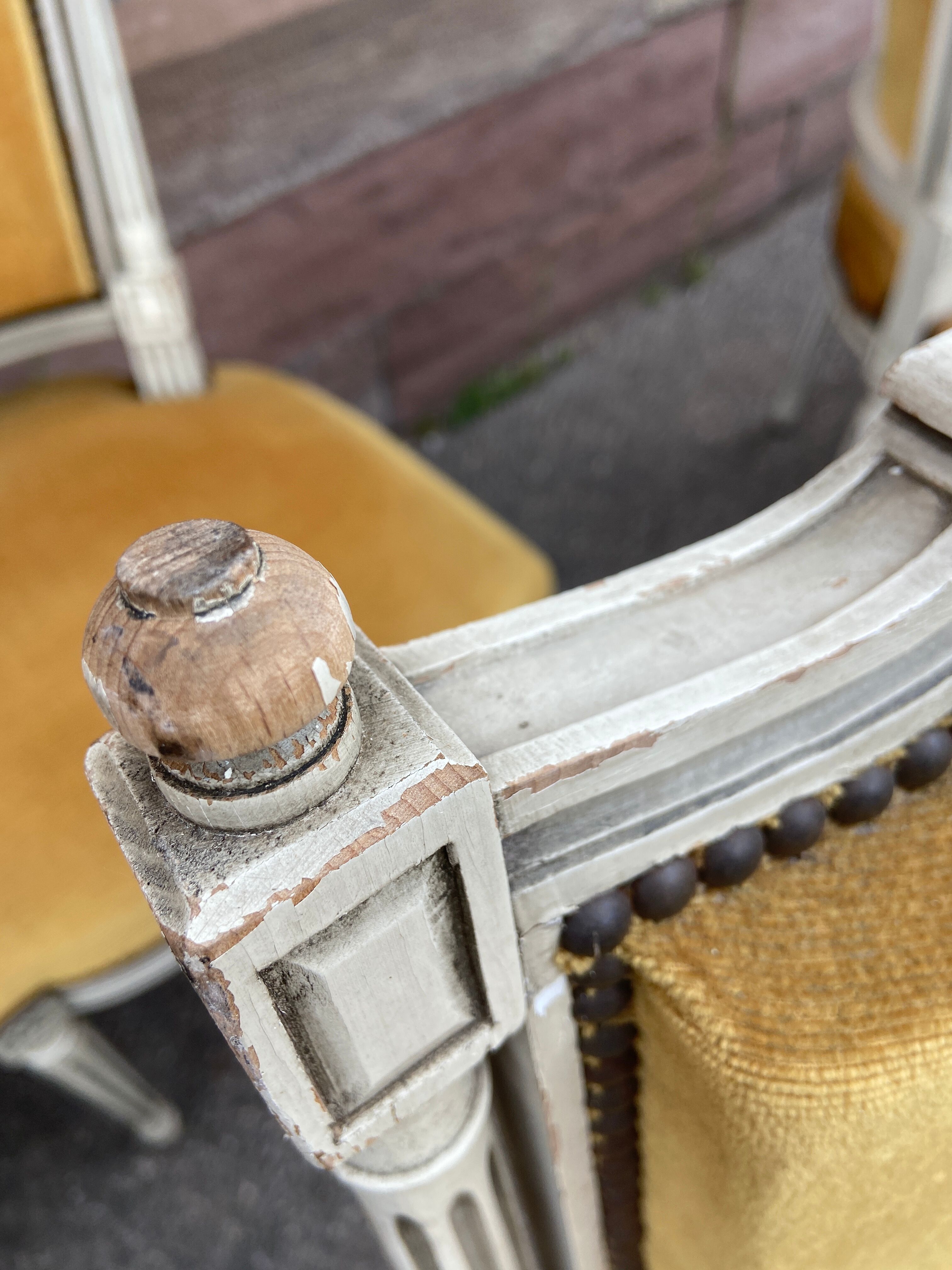 Set of 4 French chairs style Louis XVI vintage 1950 rococo Provence SHABBY CHIC