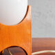 Glass & wood table lamp, Czechoslovakia, 1960s