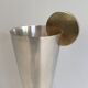 Silver-plated and brass champagne flute