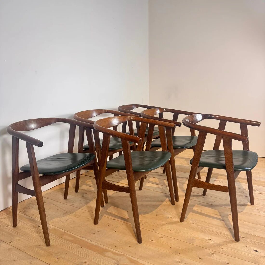 Set of 6 GE-525 chairs by Hans J. Wegner, 1960s