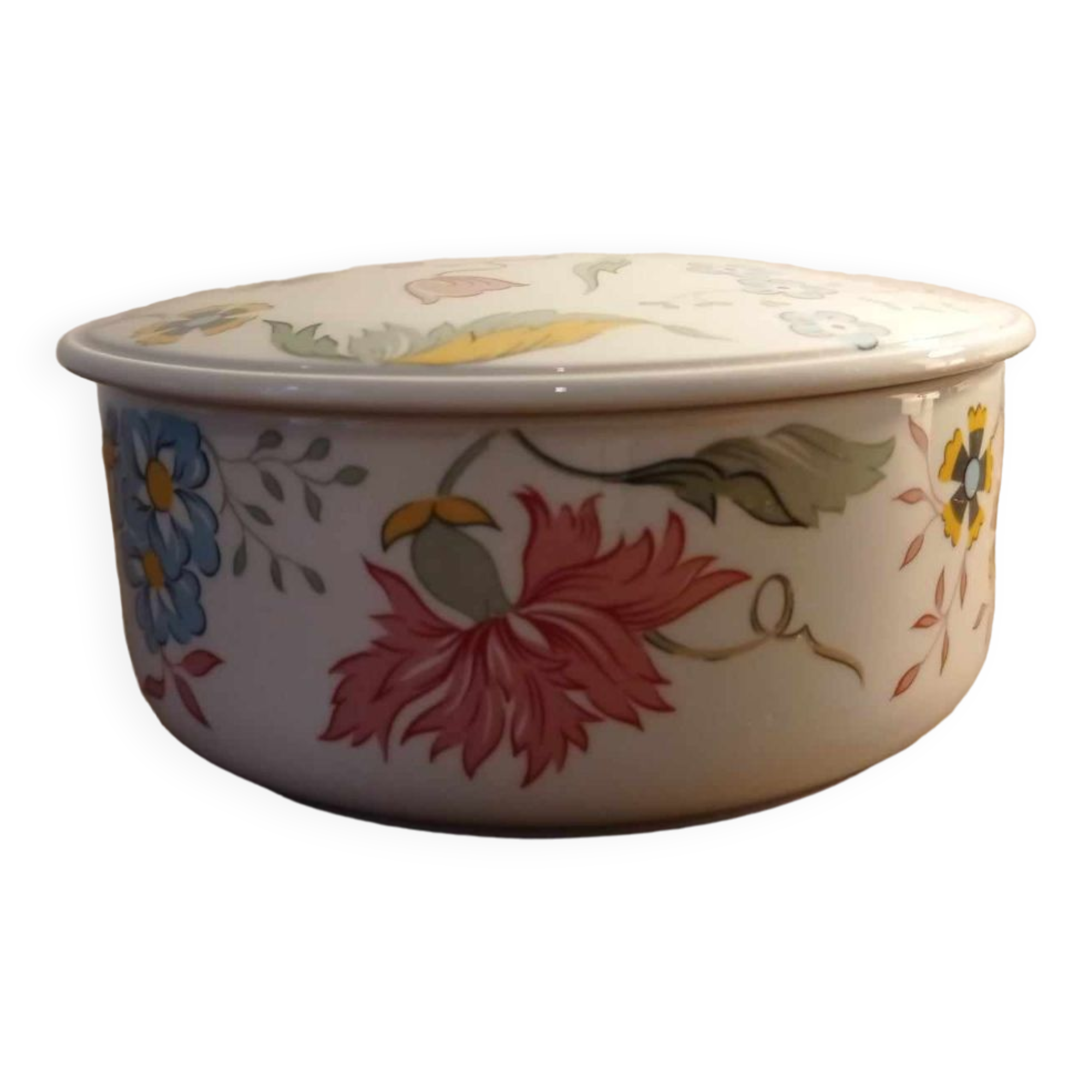 BOÎTE BIJOUX BONBONNIÈRE D 10 cm bois peint main signé KHOKHLOMA Artisanat Russe EUR 29,00 - FR