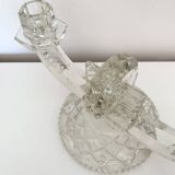 Czechoslovak moulded glass candlestick