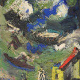 "un coin de ciel bleu" huile sur toile par "Damiano"