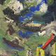 "a corner of blue sky" oil on canvas by "Damiano"